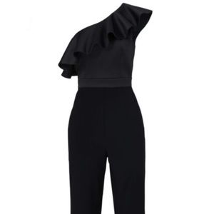 Cynthia Rowley One Shoulder Black Jumpsuit Size 2